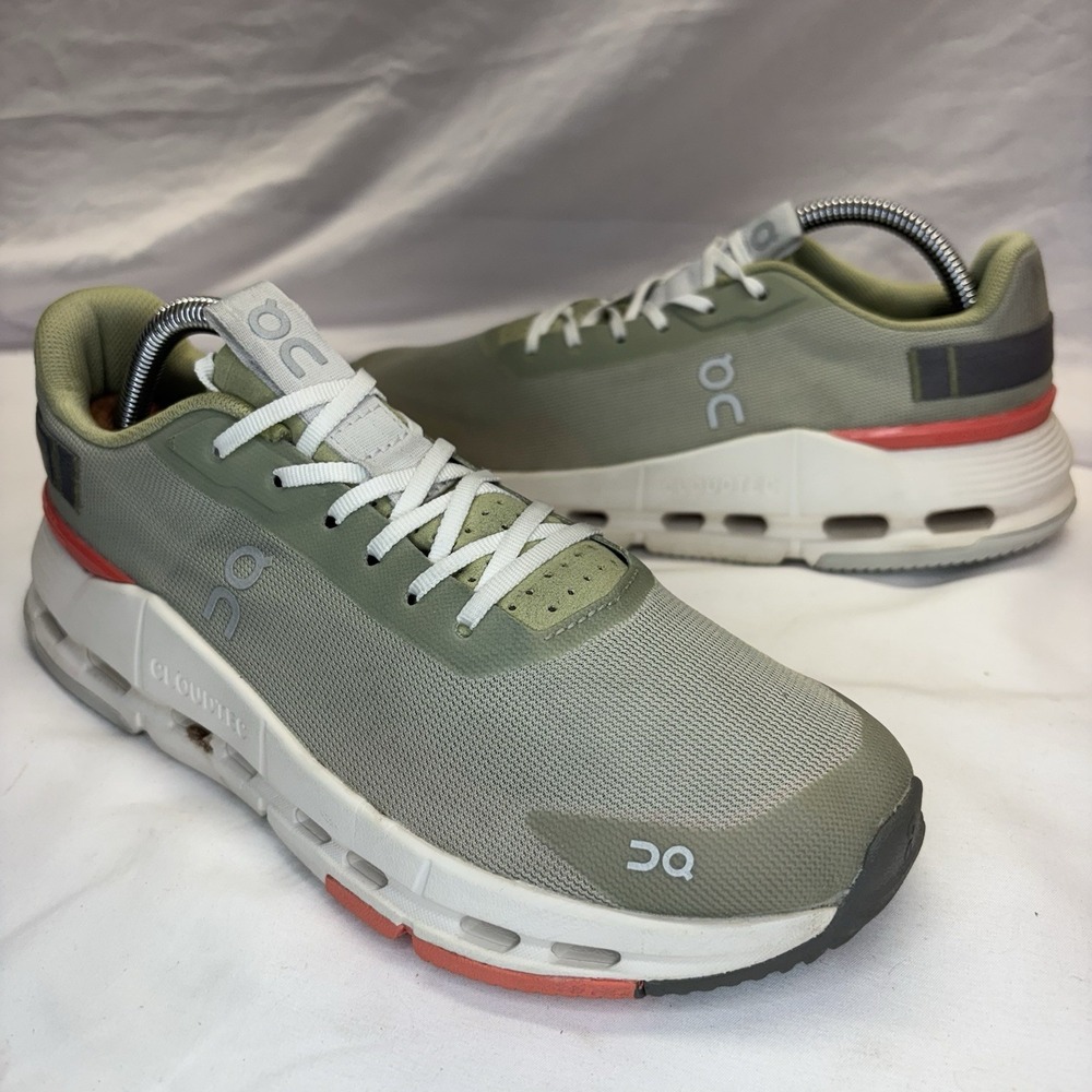 On Cloudnova Form 2 Women's Size 7 Running Shoes Chalk Salmon" / Sage Green